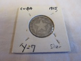 1915 Cuba 20 Centavos Silver Coin