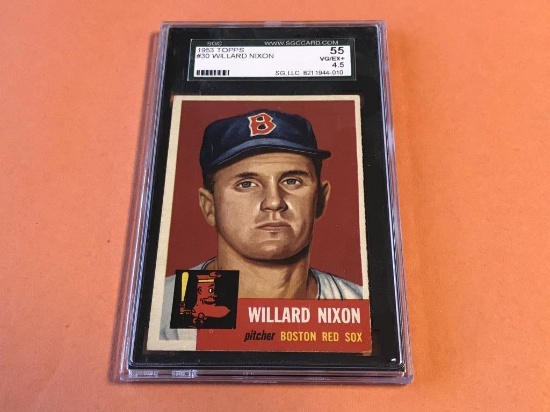 WILLARD NIXON 1953 Topps Baseball SGC Graded 55