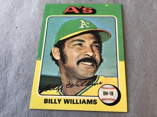 BILLY WILLIAMS A's 1975 Topps Mini Baseball Card