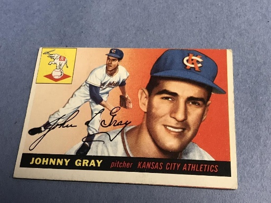 JOHNNY GRAY #101 Athletics 1955 Topps Baseball