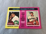 1975 Topps Baseball 1963 MVP Koufax  Card