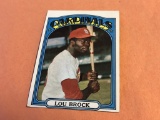 LOU BROCK 1972 Topps Baseball Card