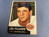 EDDIE PELLAGRINI #28 Reds 1953 Topps Baseball Card