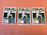 RICKEY HENDERSON 1983 Topps Baseball Lot of 3