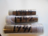 Lot of 3 Rolls Pennies 1942,1941,1944