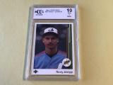 RANDY JOHNSON 1989 UD ROOKIE CARD GRADED BCCG 10