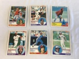 1983 Topps Baseball Cards Lot of 6 STARS