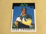 JOSE CANSECO 1986 Topps Traded ROOKIE Card