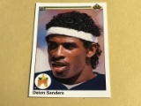 DEION SANDERS 1990 Upper Deck Baseball ROOKIE Card