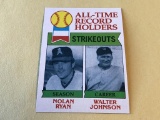 1979 Topps Nolan Ryan & Walter Johnson ALL-TIME