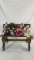 Lot of 8 Dolls on Doll Wood Bench