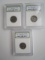 Lot of 3 Slabbed No Date Buffalo Nickels