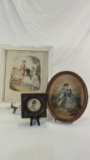Lot of 3 Antique Themed Ladies Pictures