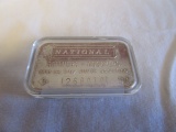 National 1 Oz Troy .999 Fine Silver Bar