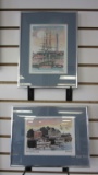 Lot of 2 Matted, Framed & Signed RE Kennedy Prints