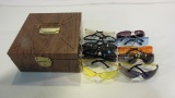 Lot of 10 Sunglasses/ Safety Glass in Metal Box