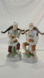 A Pair of Vintage Tall, Ceramic Asian Figurines