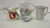 Lot of 3 Pitchers, Incl. One w/ Matching Spoon