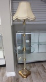 Brass & Glass Lamp with Glass Table