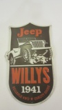 Willys 1941 Jeep Metal Repop Sign