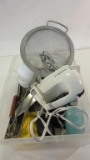 Lot of Kitchen Utensils Including Hand Mixer