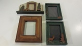 Lot of 4 Woodland Themed Picture Frames