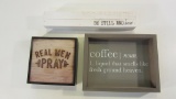 Lot of 3 Wood Wall Decor Signs