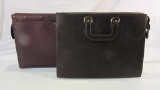 Lot of 2 Leather Brief Cases, One is Monogrammed