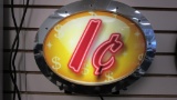 Light Up 1 Cent Slot Machine Topper