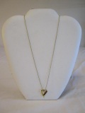 925 Silver Gold Tone Necklace and Pendant