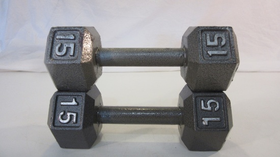 Set of 2 - 15 Pound Hand Weights