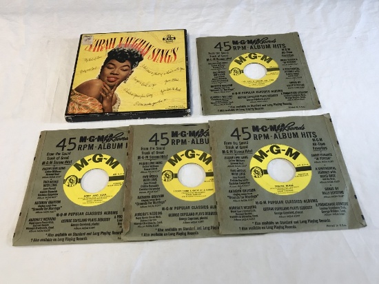 SARAH VAUGHAN SING 45 RPM 4 Record Box Set MGM