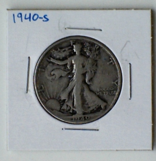 1940-S Walking Liberty Silver Half Dollar