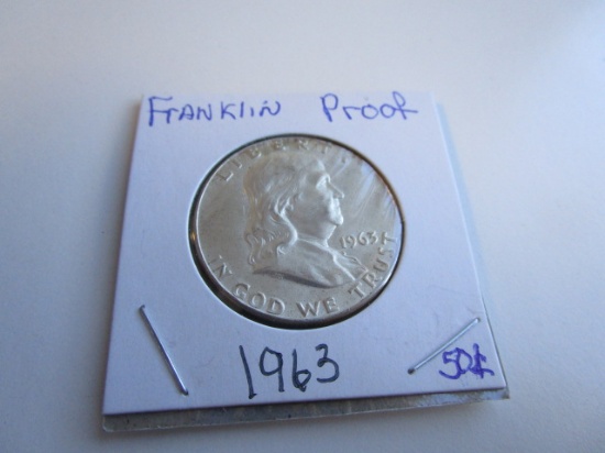 1963 Franklin Proof Silver Half Dollar