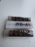 Lot of 3 Rolls of Pennies 19544,1941(AU), & 1942