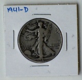 1941-D Walking Liberty Silver Half Dollar