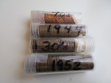 Lot of 3.5 Rolls of Pennies 1944, 1930's, 1952, 70