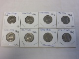 Lot of 8 1776-1976D U/C Quarters