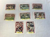 Lot of 8 1980 Fleer Team Action Football Cards
