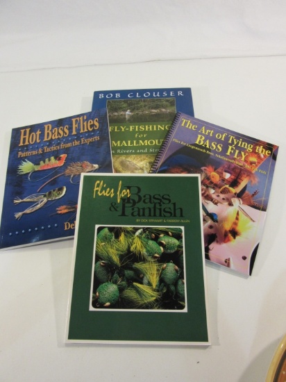 Lot of 4 Fishing Books, Incl. Hot Bass Flies