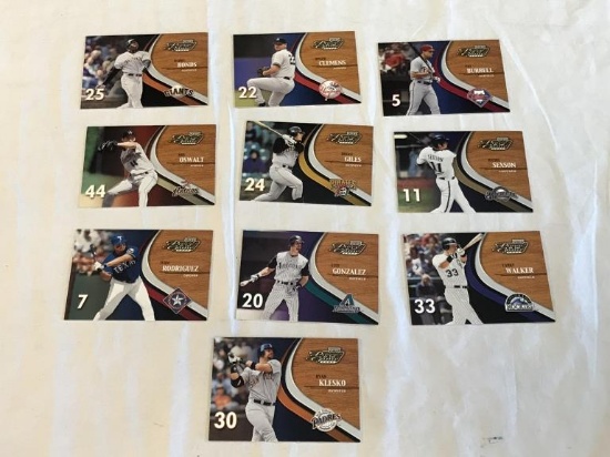 Lot of 10 2002 Playoff Piece Of The Game Baseball