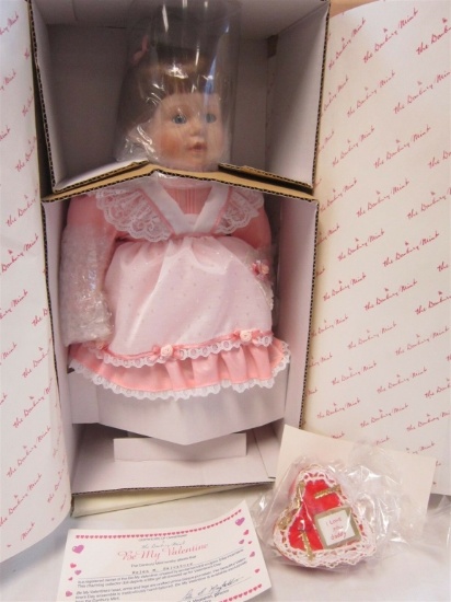 Danbury Mint 14" Porcelain Doll " Be My Valentine"