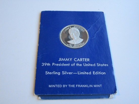 Jimmy Carter 39th President of US 925 Silver Medal