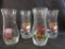 Lot of 4 Red Lobster Hurricane Glasses