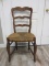 Vintage Ladder Back Chair w/ Rush Seat