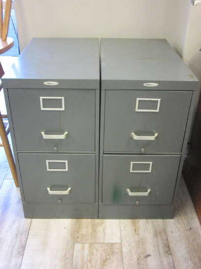 Lot of 2 Metal Dubin Co. File Cabinets