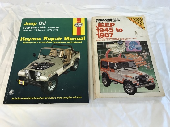 Lot of 2 JEEP 1945 to 1987 Repair Manuals Books