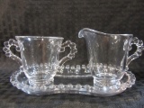 Vintage Candlewick Creamer Set