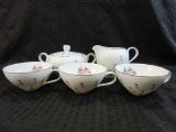 Vintage Harmony House Creamer Set & 3 Cups