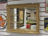 Vintage Gold Tone Shelf Mirror